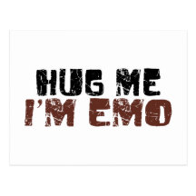 Hug Me I'M Emo Post Cards