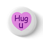 Hug U Pink Heart buttons