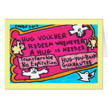 Hug Voucher - greeting card