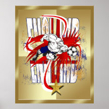 Huge 34" England football explosion poster