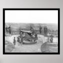 Huge Artillery Gun and Officers in Washington 1865 posters