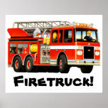 Huge Firetruck Poster posters