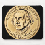Huge Gold Washington Dollar Coin Mouse Pad