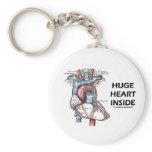 Huge Heart Inside keychains