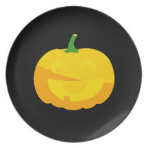 Huge Smile Jack-O-'Lantern Party Plate