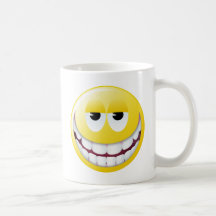Huge Smile Smiley Face Mugs
