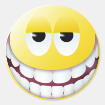 Huge Smile Smiley Face Stickers