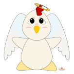 Huggable Angel White Chicken photo sculptures
