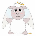 Huggable Angel White Sheep photo sculptures