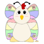 Huggable Butterfly White Chicken photo sculptures