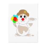 Huggable Clown Tan Cat postcards