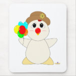 Huggable Clown White Chicken mousepads