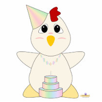 Huggable Pastel Birthday White Chicken