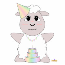 Huggable Pastel Birthday White Sheep