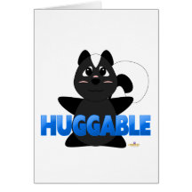 Huggable Skunk Blue Huggable Card