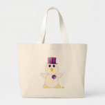 Huggable Voting White Chicken Canvas Bags