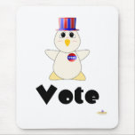 Huggable Voting White Chicken Vote Mouse Pad
