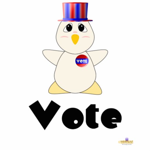 Huggable Voting White Chicken Vote Photo Cut Out