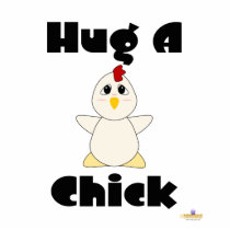 Huggable White Chicken Hug A Chick
