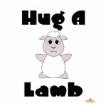 Huggable White Sheep Hug A Lamb photo sculptures