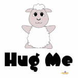 Huggable White Sheep Hug Me photo sculptures