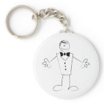 Hugging Groom With Open Arms keychains