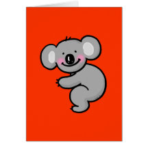 Hugging Koala bear Card