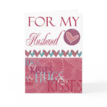 Hugs and Kisses Valentine for Husband cards