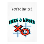 Hugs And Kisses XO Personalized Invitations