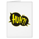 Huh Cartoon Boom Splat Greeting Card