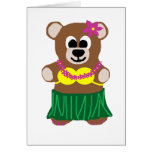 Hula bear blank card