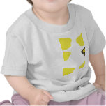 Hula Girl in Pink-Yellow Background Tee Shirt