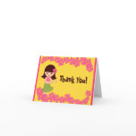 Hula Girl Thank You Card