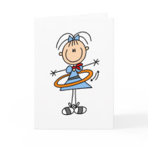 Hula Hoop Girl Card