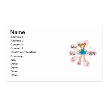 Hula Hoop New Big Sister business cards