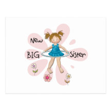 Hula Hoop New Big Sister Postcards