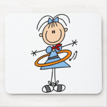 Hula Hoop Stick Figure T-shirts and Gifts Mousepads