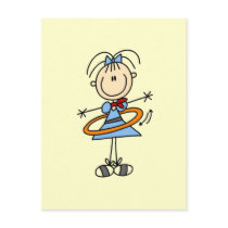 Hula Hoop Stick Figure T-shirts and Gifts Postcards