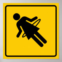 Hula Hoop Zone Highway Sign Print