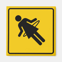 Hula Hoop Zone Highway Sign Refrigerator Magnet