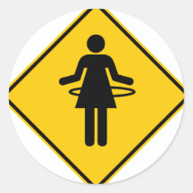 Hula Hoop Zone Highway Sign Stickers