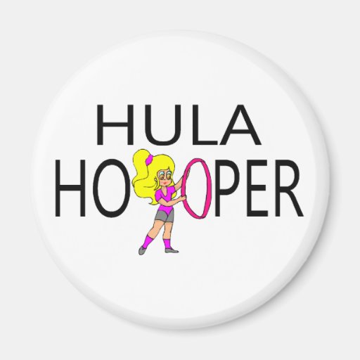 Hula Hooper Refrigerator Magnets