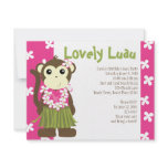 Hula Monkey invitations