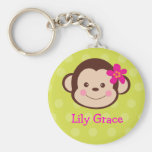 Hula Monkey Luau Personalised Keychain  Kid