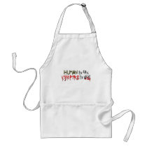 Human by Day, Vampire by Night Aprons