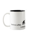 Human_evolution, Before coffee, After coffee, C... mugs