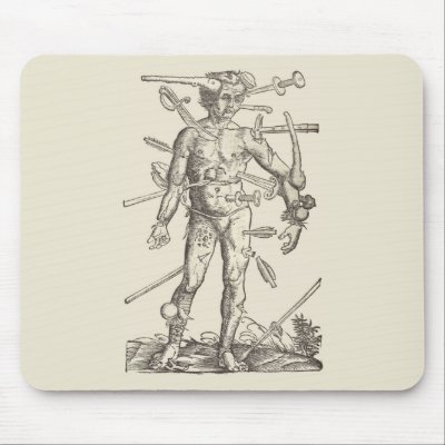 Human Pincushion Mousepads by Haunted_House