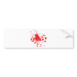 human red blood splatter bumper sticker