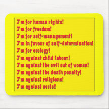 Human rights mouse pad