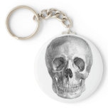Human skull anatomy sketch drawing key chain